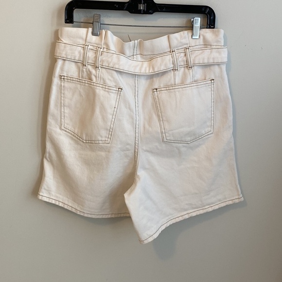 Free People Cindy Utility High Waisted Shorts Cream - Picture 4 of 7